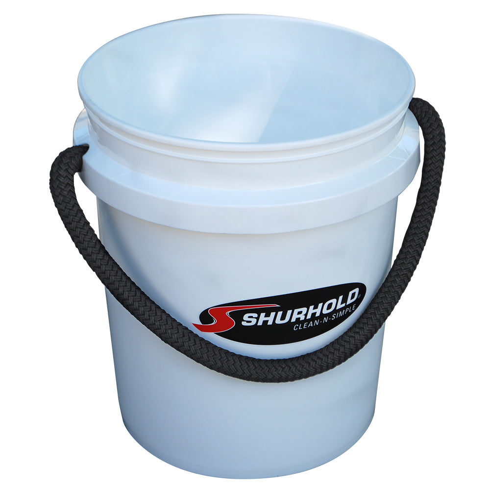 Shurhold World's Best Rope Handle Bucket - 5 Gallon - White — marine cleaning