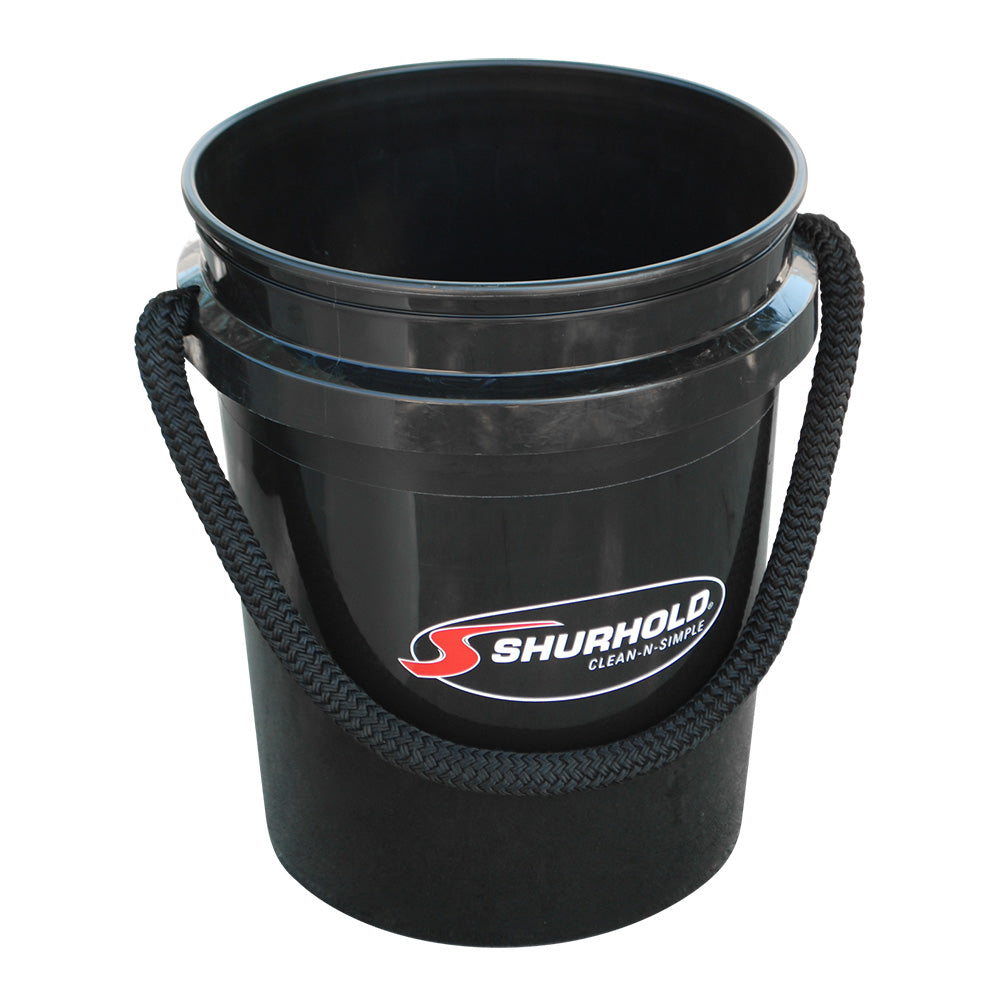 Shurhold World's Best Rope Handle Bucket - 5 Gallon - Black — marine cleaning