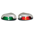 Perko Red/Green Horizontal Mount Side Light - Pair - Stainless Steel — marine navigation lights