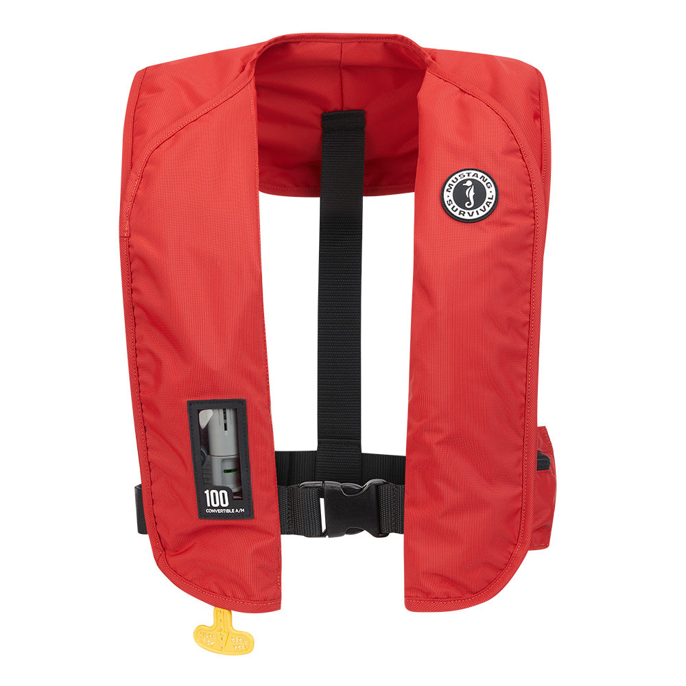 Mustang Survival Mustang MIT 100 Convertible Inflatable PFD - Red — marine personal flotation devices