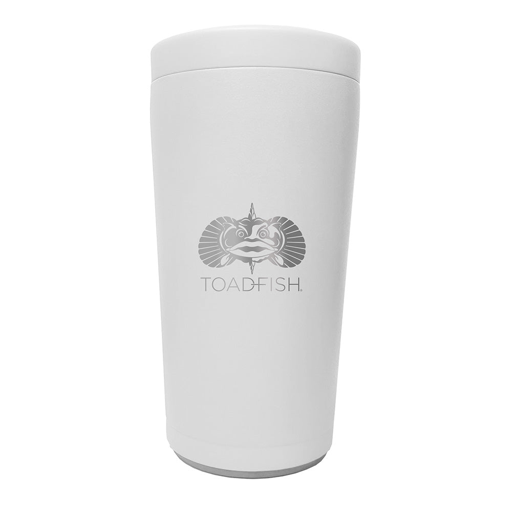 Toadfish Non-Tipping Can Cooler 2.0 - Universal Design - White — marine hunting & fishing