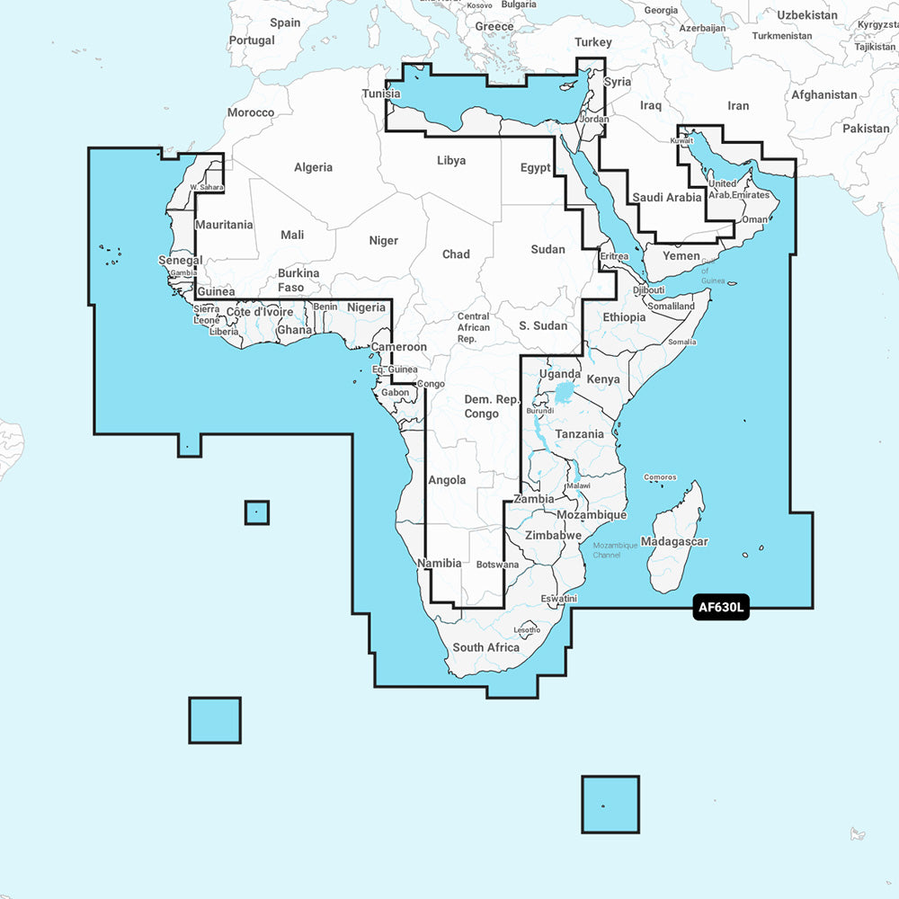 Navionics NAAF630L - Africa & Middle East - Navionics+ — marine navionics + row