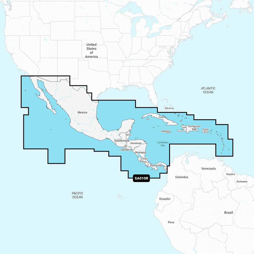 Navionics NASA010R - Central America & Caribbean - Navionics+ — marine navionics +