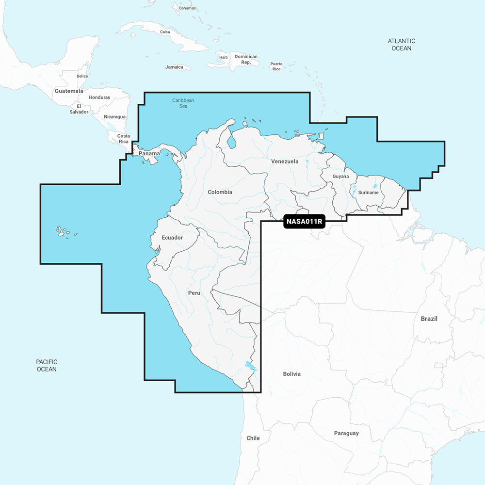 Navionics NASA011R - South America North - Navionics+ — marine navionics + row