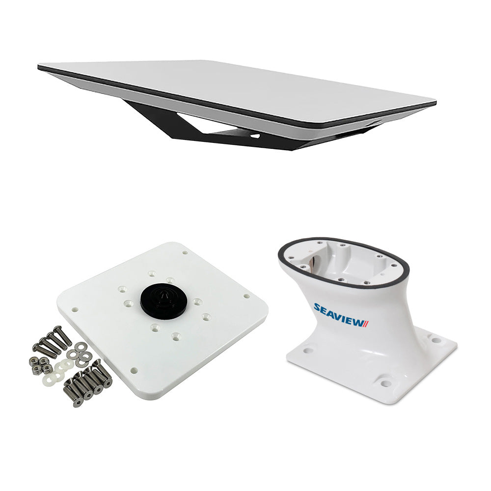 KVH Starlink Flat Panel Kit w/5" Seaview Pedestal Mount & ADASTLKA Starlink Top Plate — marine satellite receivers