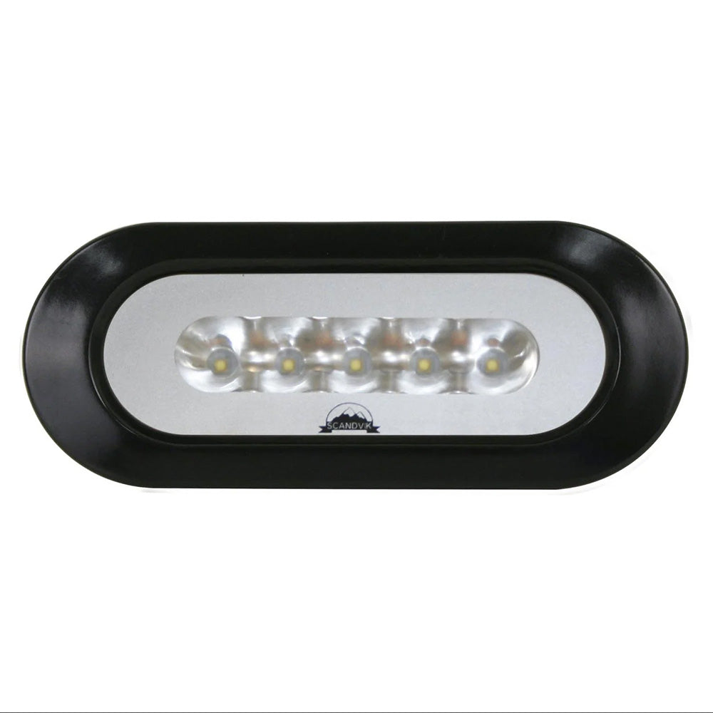 Scandvik Flush Mount Spreader Light - Black — marine flood/spreader lights