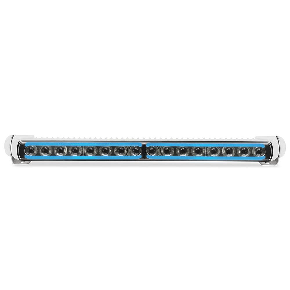 Hella Marine Sea Hawk-470 Pencil Beam Light Bar w/Blue Edge Light & White Housing — marine flood/spreader lights