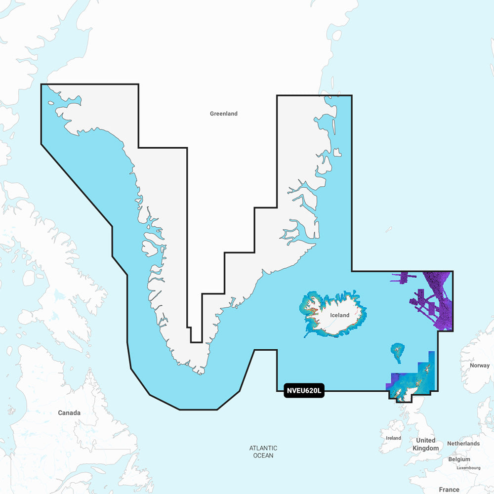Garmin Navionics Vision+™ NVEU620L Greenland & Iceland — marine garmin navionics vision+ - foreign