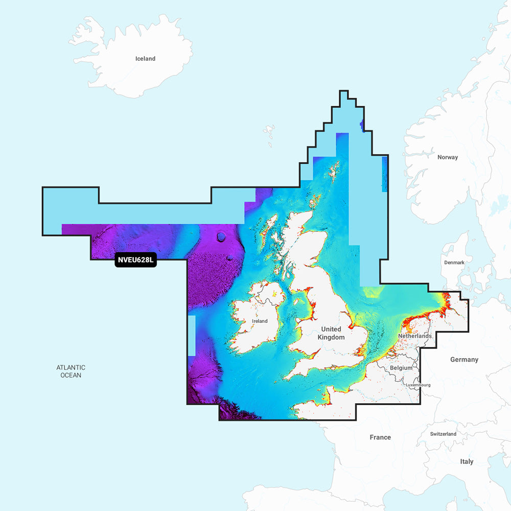 Garmin Navionics Vision+™ NVEU628L U.K., Ireland & Holland — marine garmin navionics vision+ - foreign