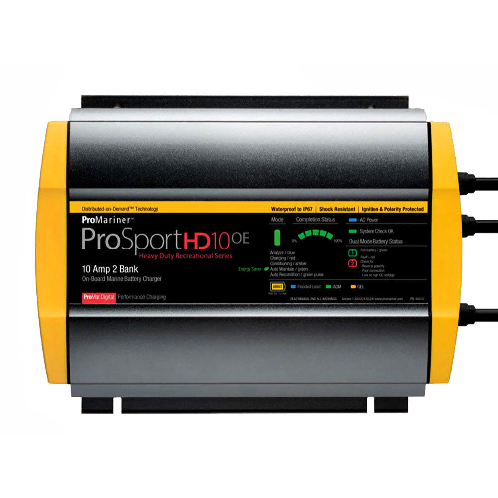 ProMariner ProSportHD 10 Gen 4 - 10 Amp - 2-Bank Battery Charger — marine battery chargers