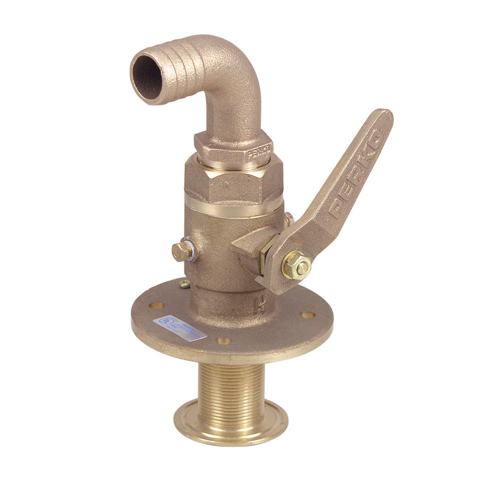 Perko 1-1/2" Seacock w/Curved Tail Piece — marine fittings