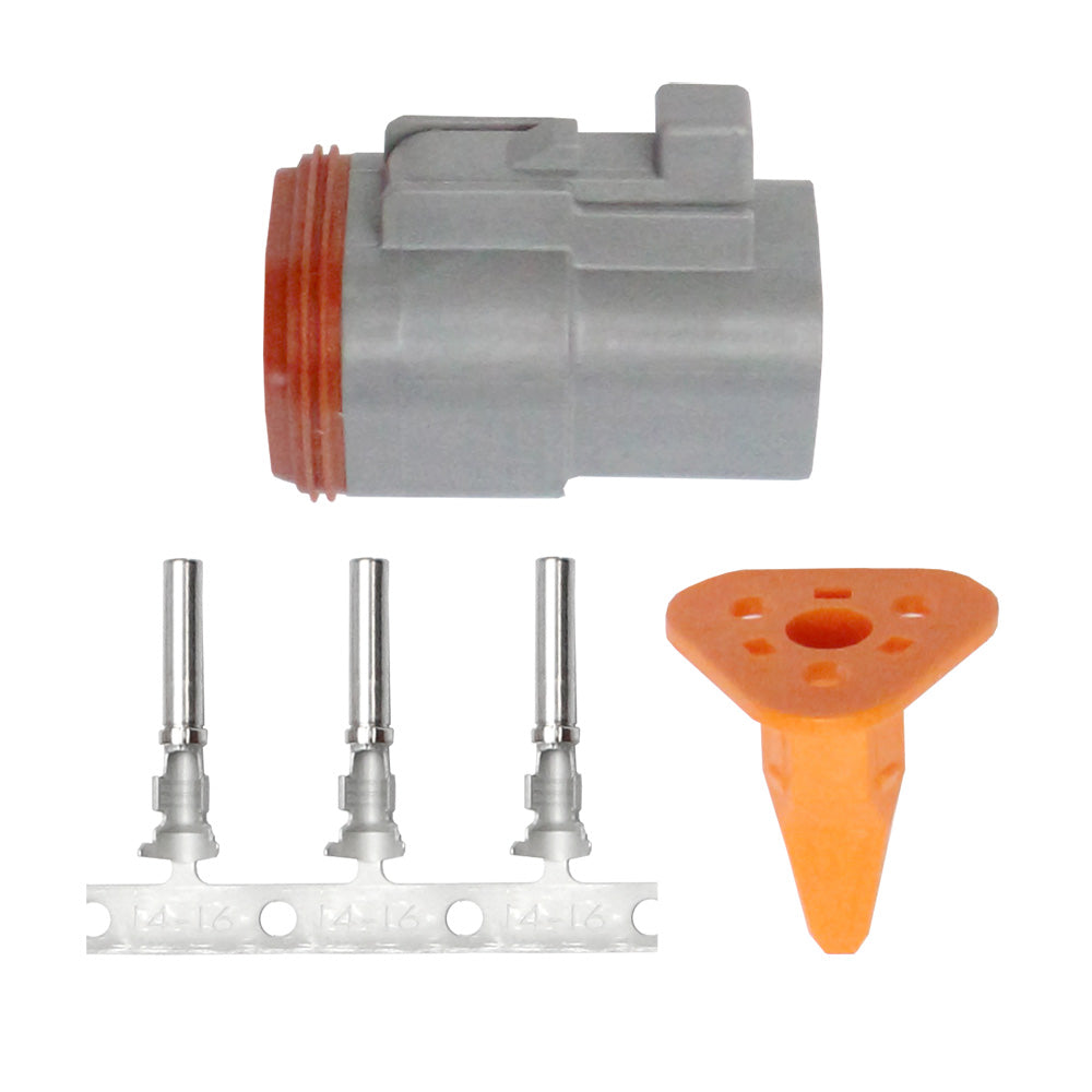 Pacer DT Deutsch Plug Repair Kit - 14-18 AWG (3 Position) — marine terminals