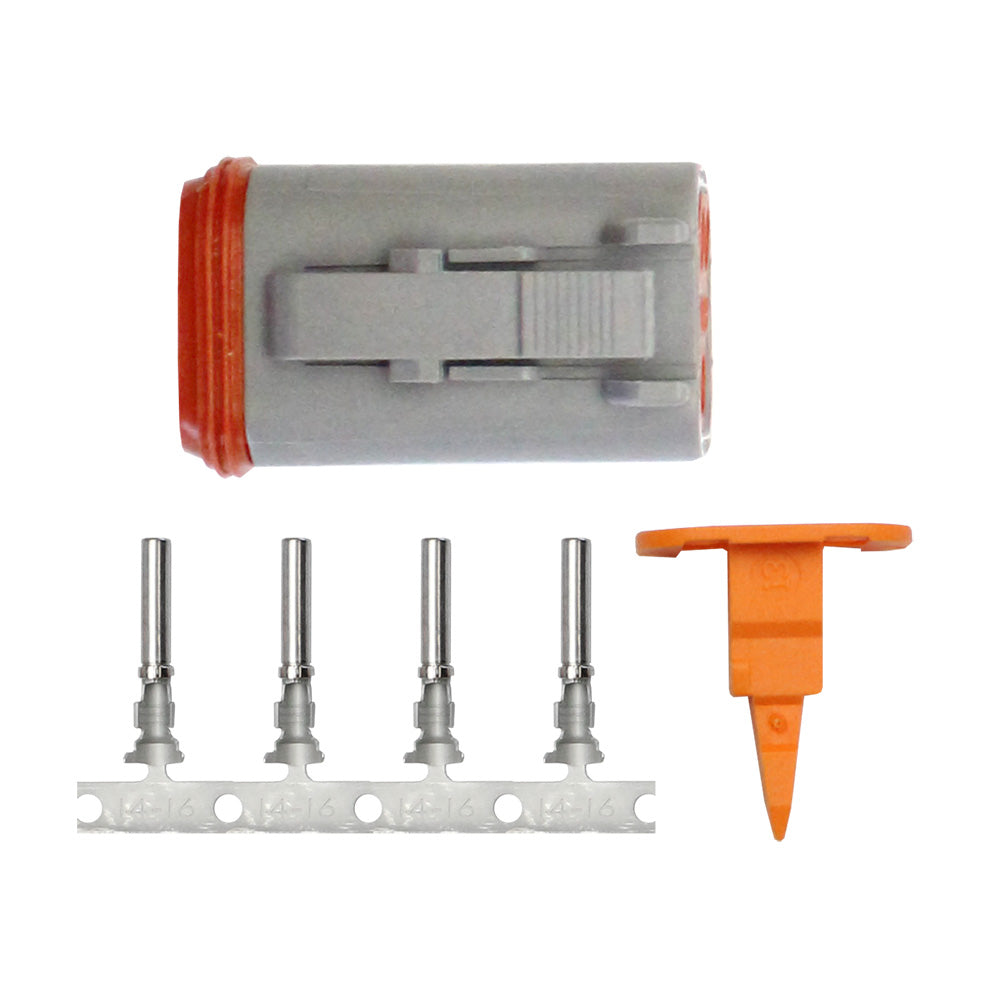 Pacer DT Deutsch Plug Repair Kit - 14-18 AWG (4 Position) — marine terminals