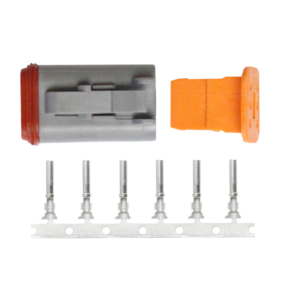 Pacer DT Deutsch Plug Repair Kit - 14-18 AWG (6 Position) — marine terminals