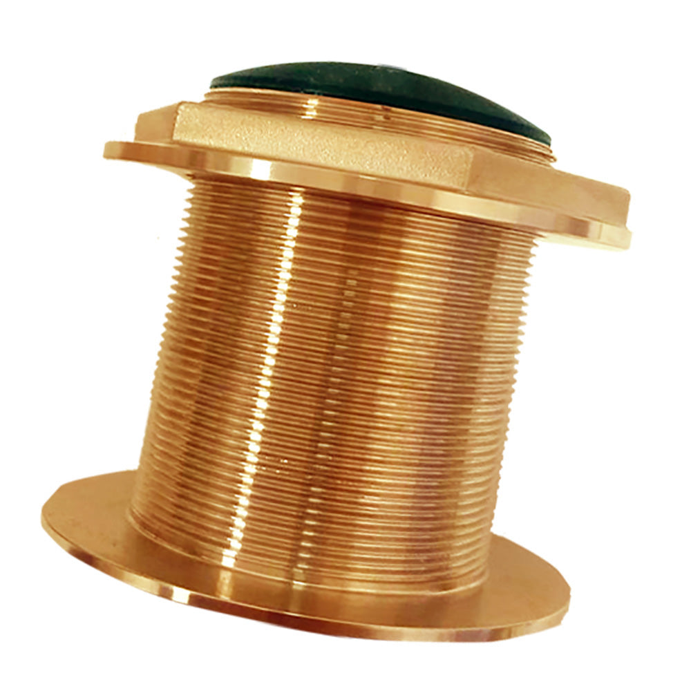Echonautics Bronze Low-Profile Thru-Hull High-Frequency CHIRP Transducer - 1kW, 0° Tilt, 130-210kHz — marine transducers