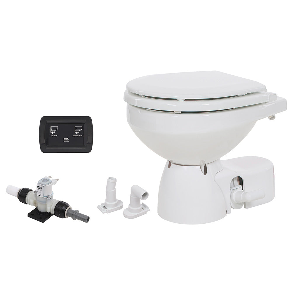 Jabsco Quiet Flush E2 Fresh Water Toilet Compact Bowl - 24V - Soft Close Lid — marine marine sanitation