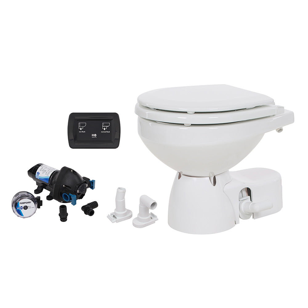 Jabsco Quiet Flush E2 Raw Water Toilet Compact Bowl - 24V - Soft Close Lid — marine marine sanitation
