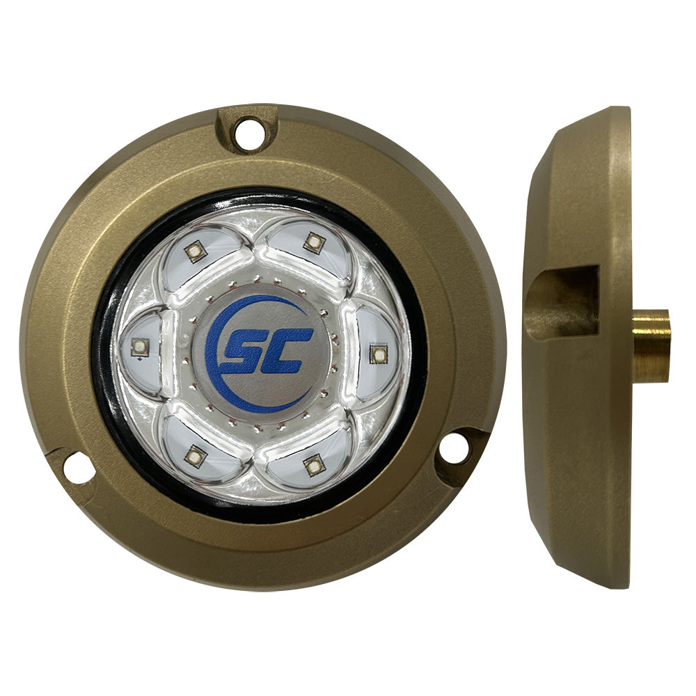 Shadow-Caster LED Lighting Shadow-Caster SC2 Series Bronze Surface Mount Underwater Light - Bimini Blue — marine underwater lighting
