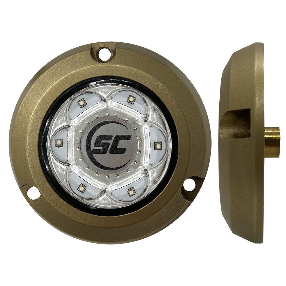 Shadow-Caster LED Lighting Shadow-Caster SC2 Series Bronze Surface Mount Underwater Light - Great White — marine underwater lighting