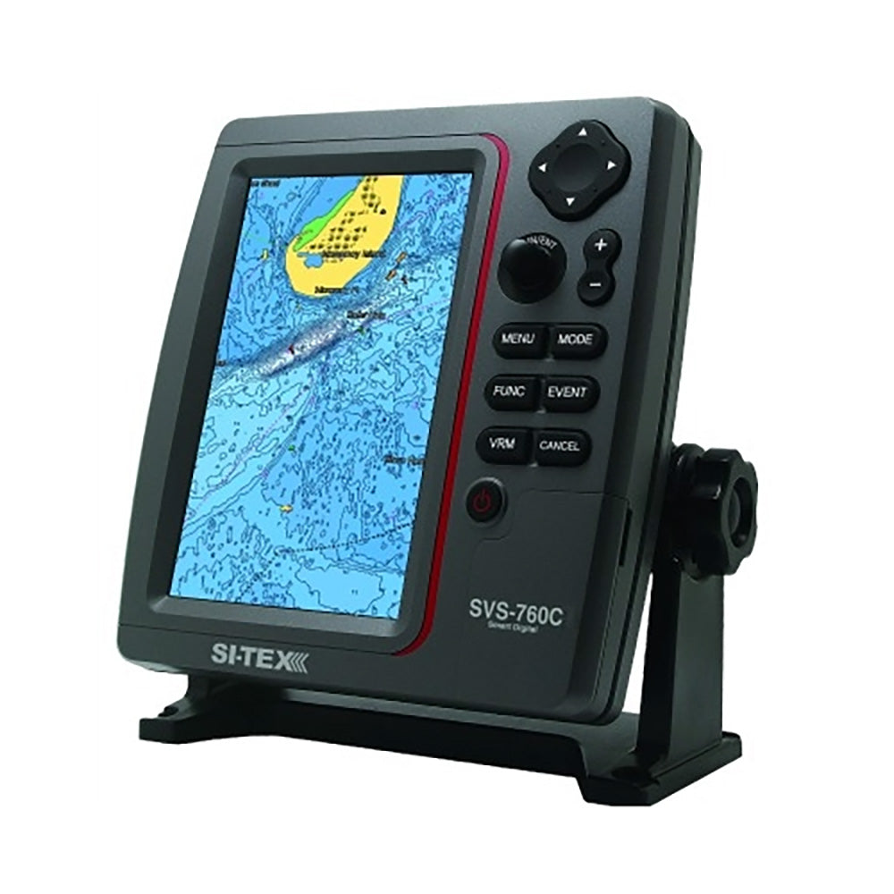 SI-TEX Standalone 7” GPS Chart Plotter System w/Color LCD, External GPS Antenna & C-MAP 4D Card — marine gps - fishfinder combos