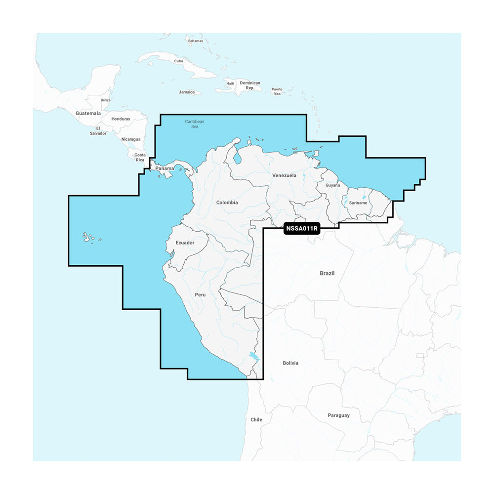 Garmin Navionics+™ NSSA011R South America (North) — marine garmin navionics+ foreign