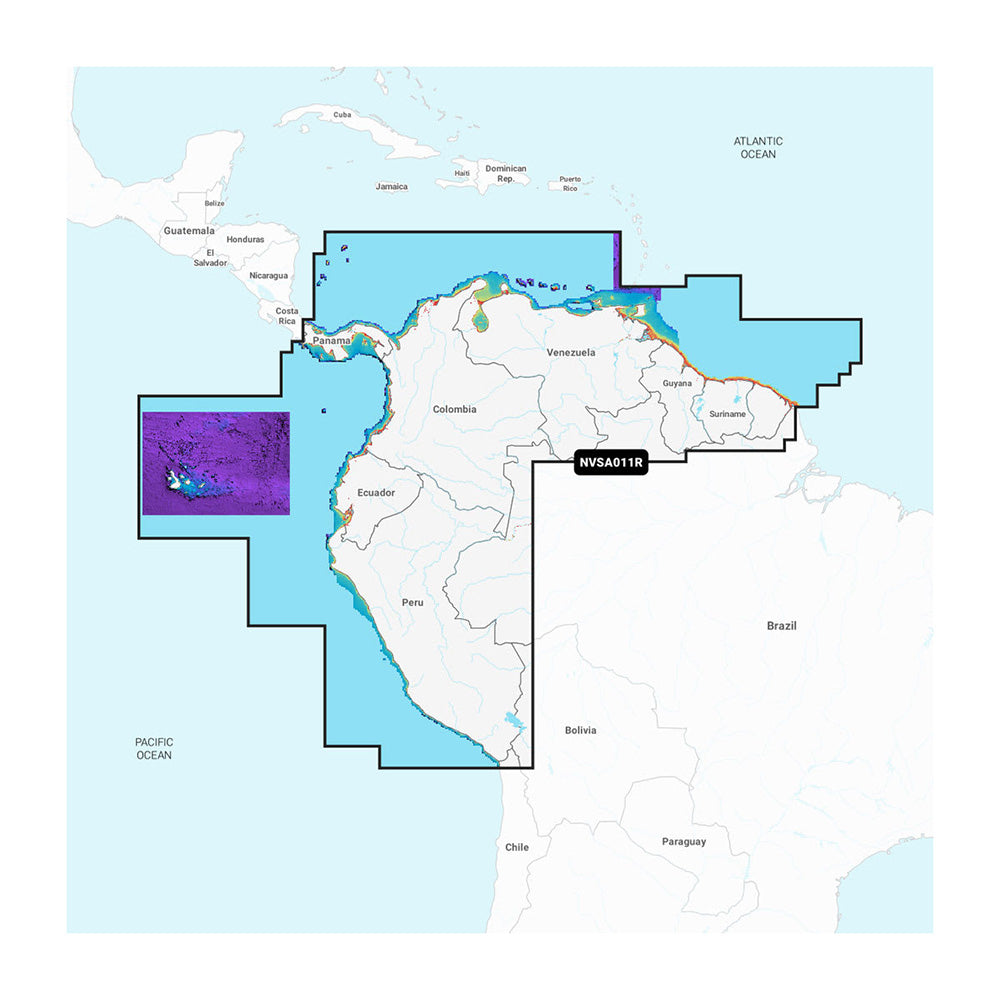 Garmin Navionics Vision+™ NVSA011R South America (North) — marine garmin navionics vision+ - foreign