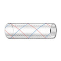 Trident Marine 1" x 50' Clear Reinforced PVC Hose Tubing - Red & Blue Tracer — marine hose