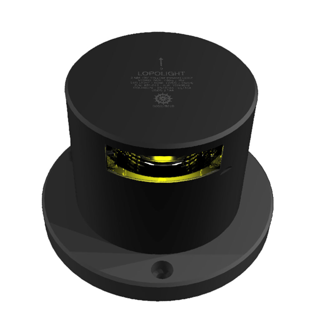 Lopolight Pro Yellow Towing Light - 2NM - Black Housing — marine navigation lights