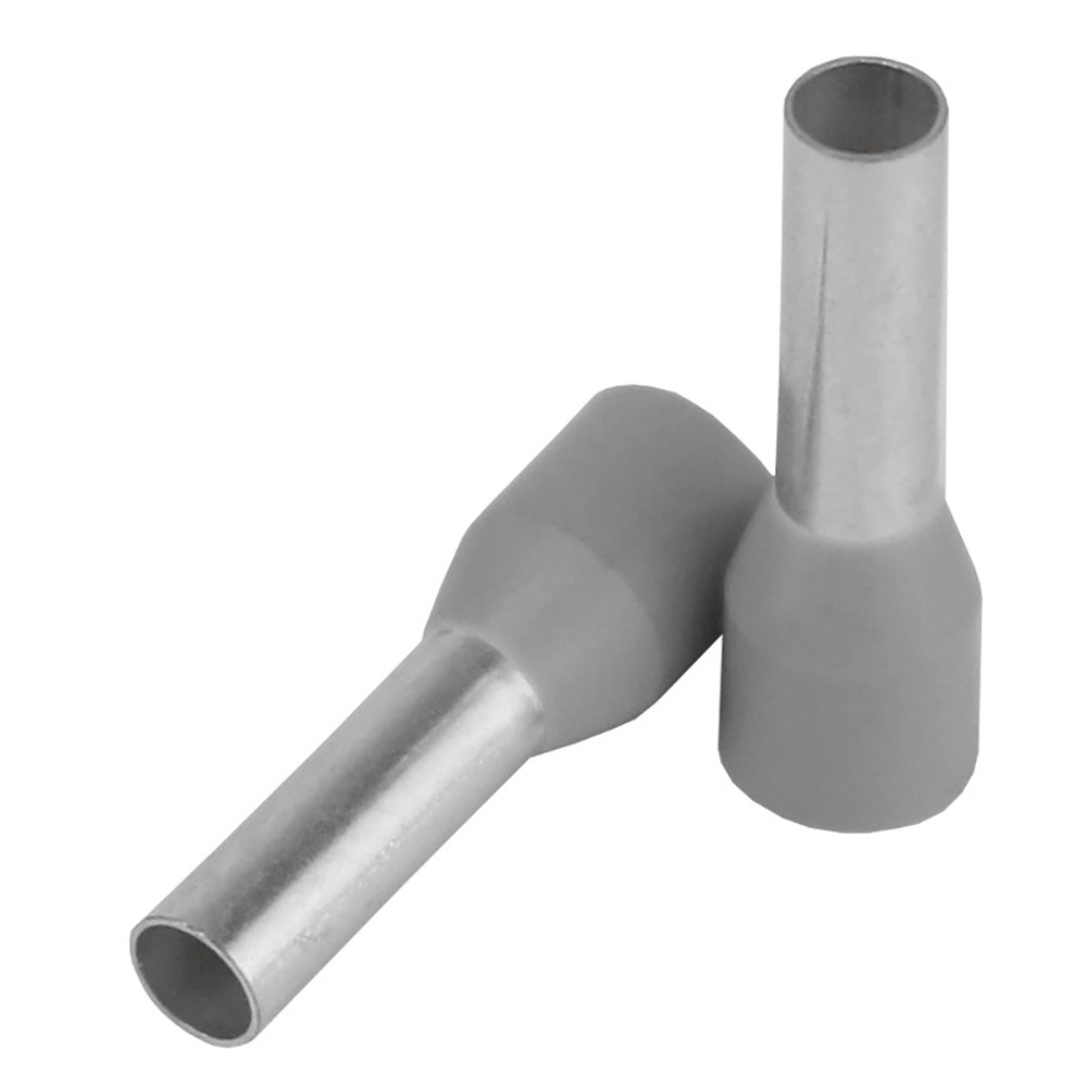 Pacer Grey 12 AWG Wire Ferrule - 10mm Length - 25 Pack — marine accessories