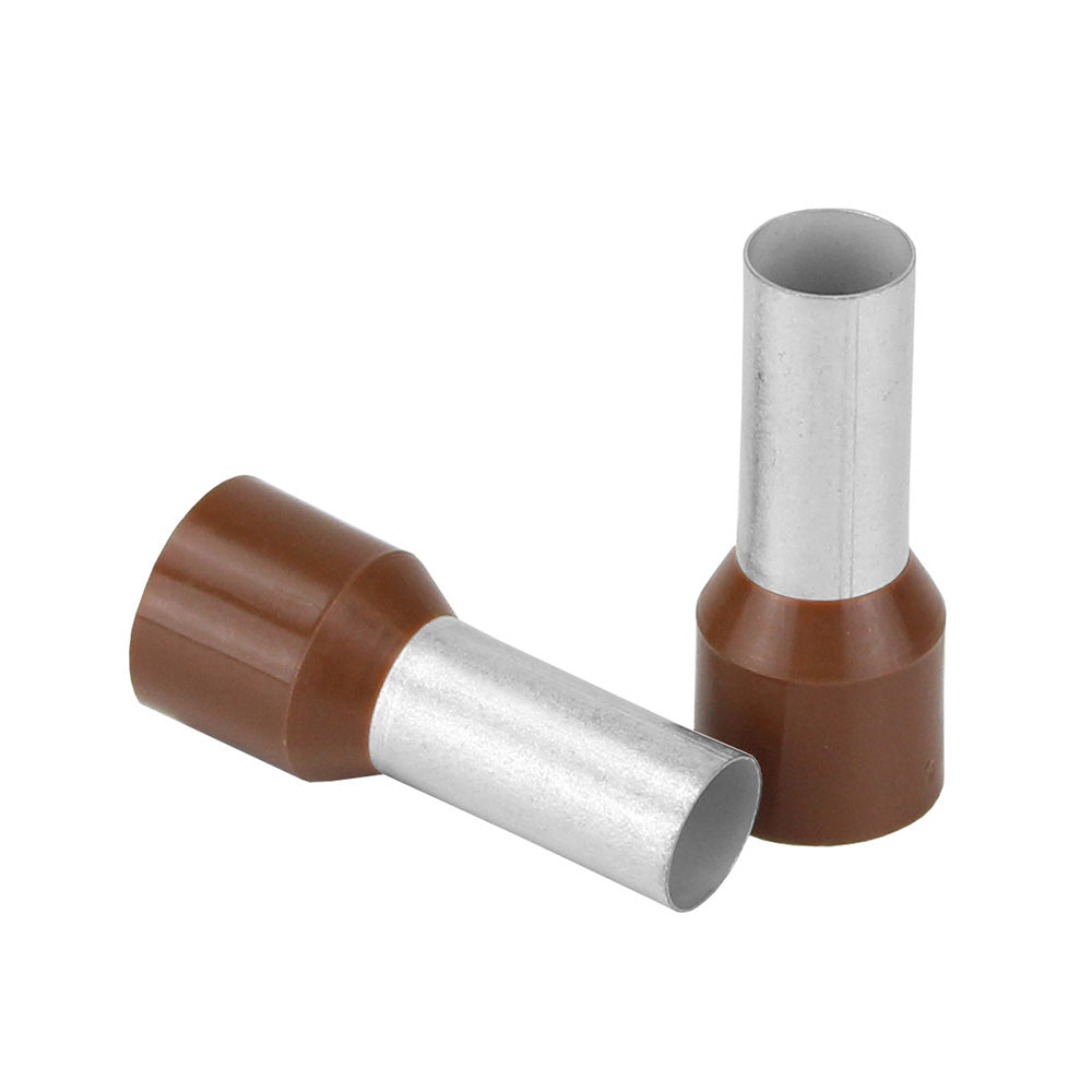 Pacer Brown 4 AWG Wire Ferrule - 16mm Length - 10 Pack — marine accessories