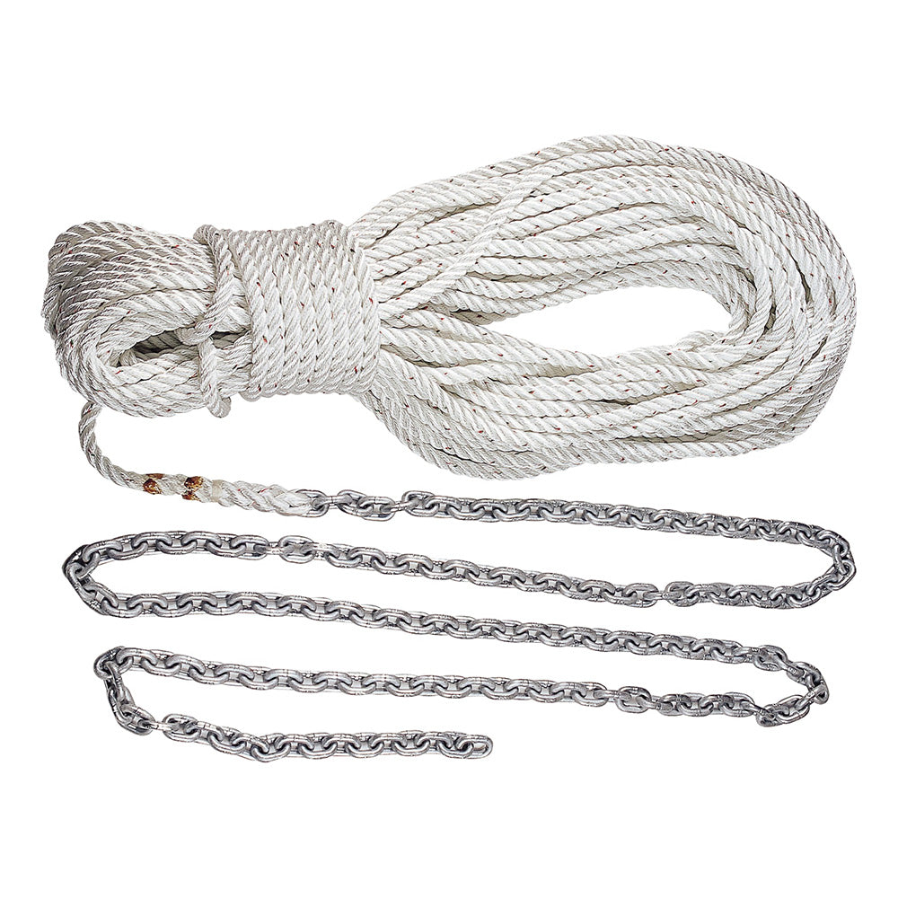 Lewmar Anchor Rode 15’ 5/16” G4 Chain w/150’ 5/8” Rope w/Shackle — marine rope & chain