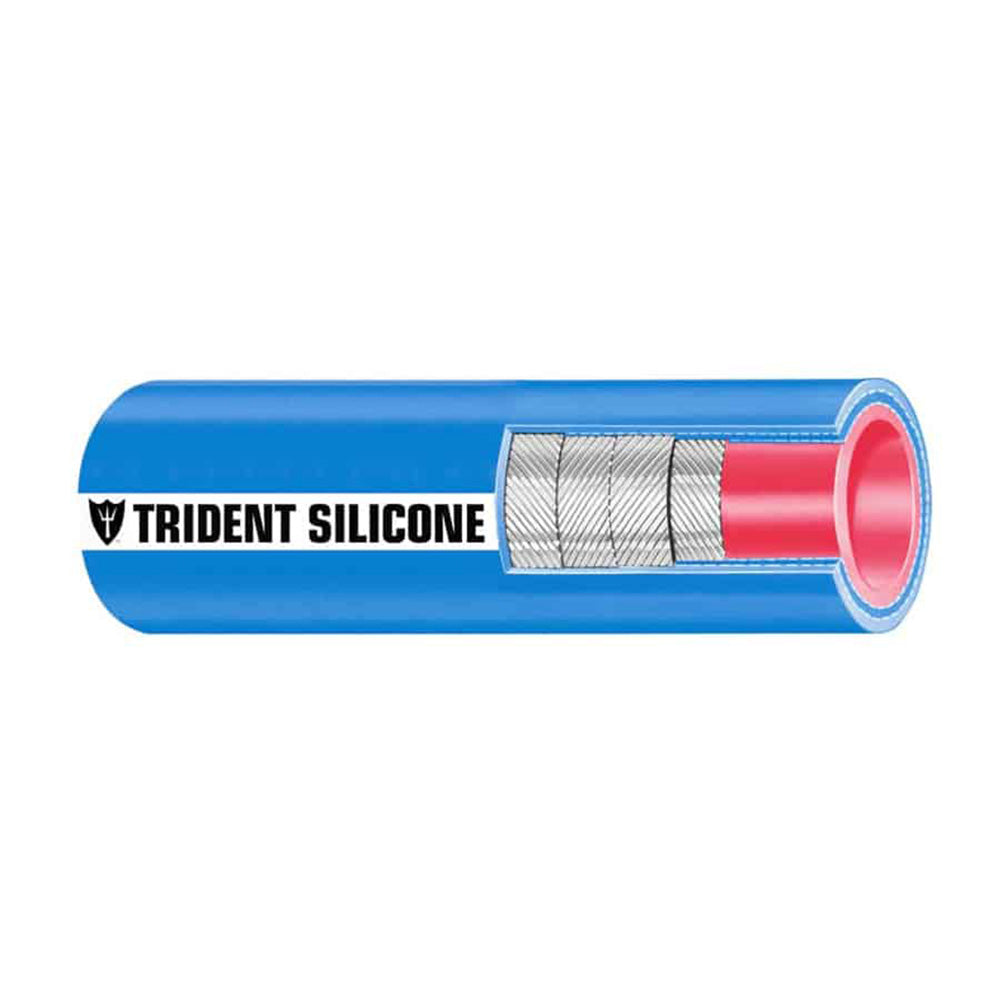 Trident Marine 8" ID x 6' Long Silicone Marine Wet Exhaust & Water Hose - Blue — marine exhaust hose