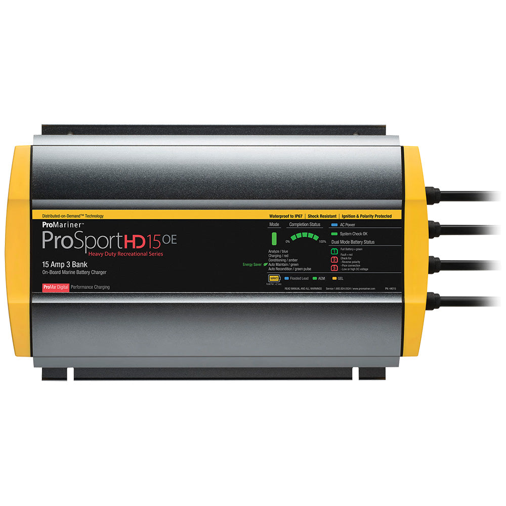 ProMariner ProSportHD 15 Gen 4 - 15 Amp - 3-Bank Battery Charger — marine battery chargers