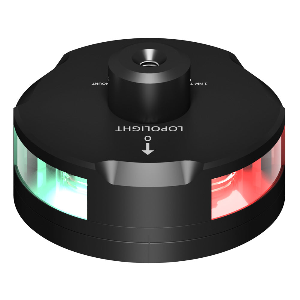 Lopolight Tri-Color Nav Light w/Windex Mount - 1NM - Black Housing w/FB Base — marine navigation lights