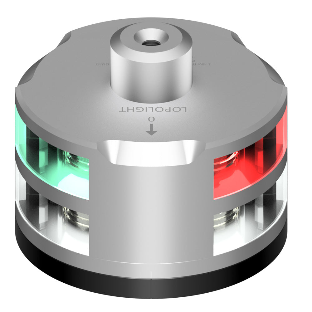 Lopolight Tri-Color Anchor Light w/Windex Mount - 1NM - Silver Housing w/FB Base — marine navigation lights