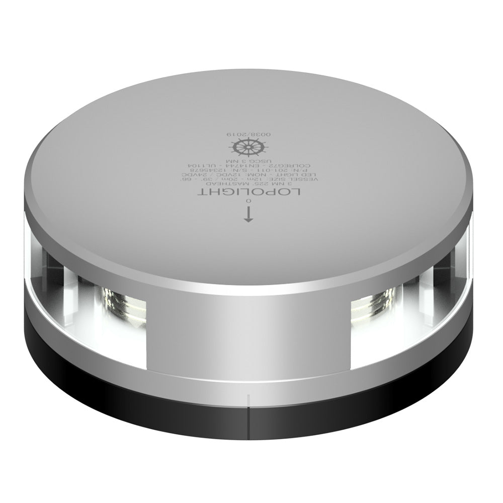 Lopolight Masthead Light - 3NM - Silver Housing w/FB Base — marine navigation lights