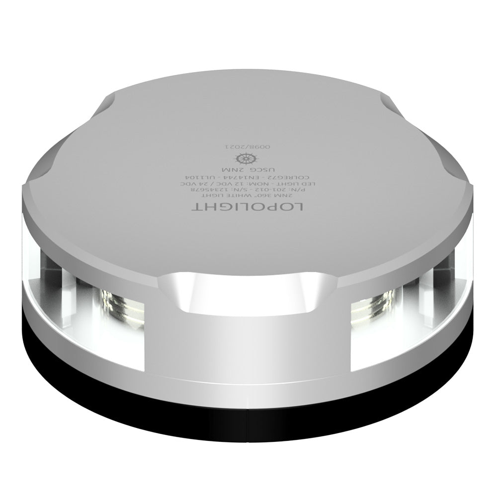 Lopolight 360-Degree Anchor Light - 2NM - Silver Housing w/FB Base — marine navigation lights