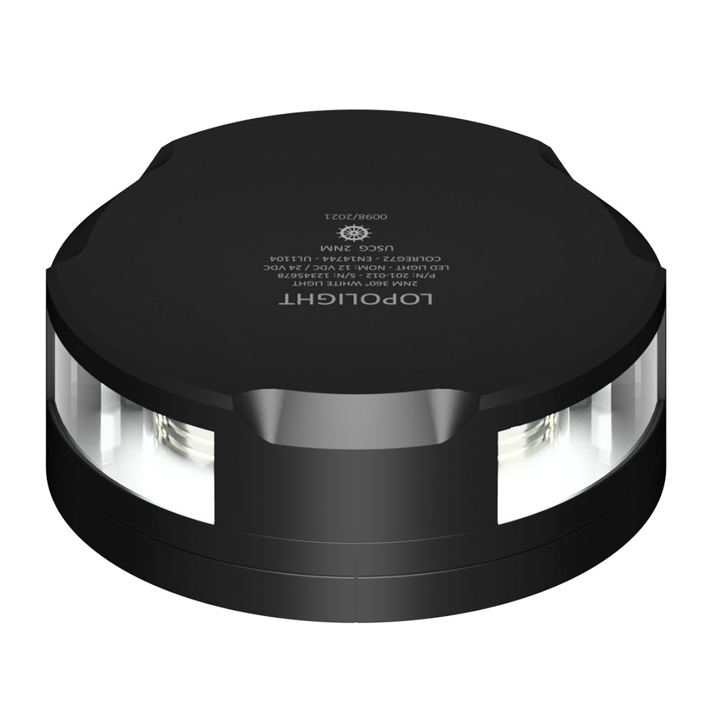 Lopolight 360-Degree Anchor Light - 2NM - Black Housing w/FB Base — marine navigation lights