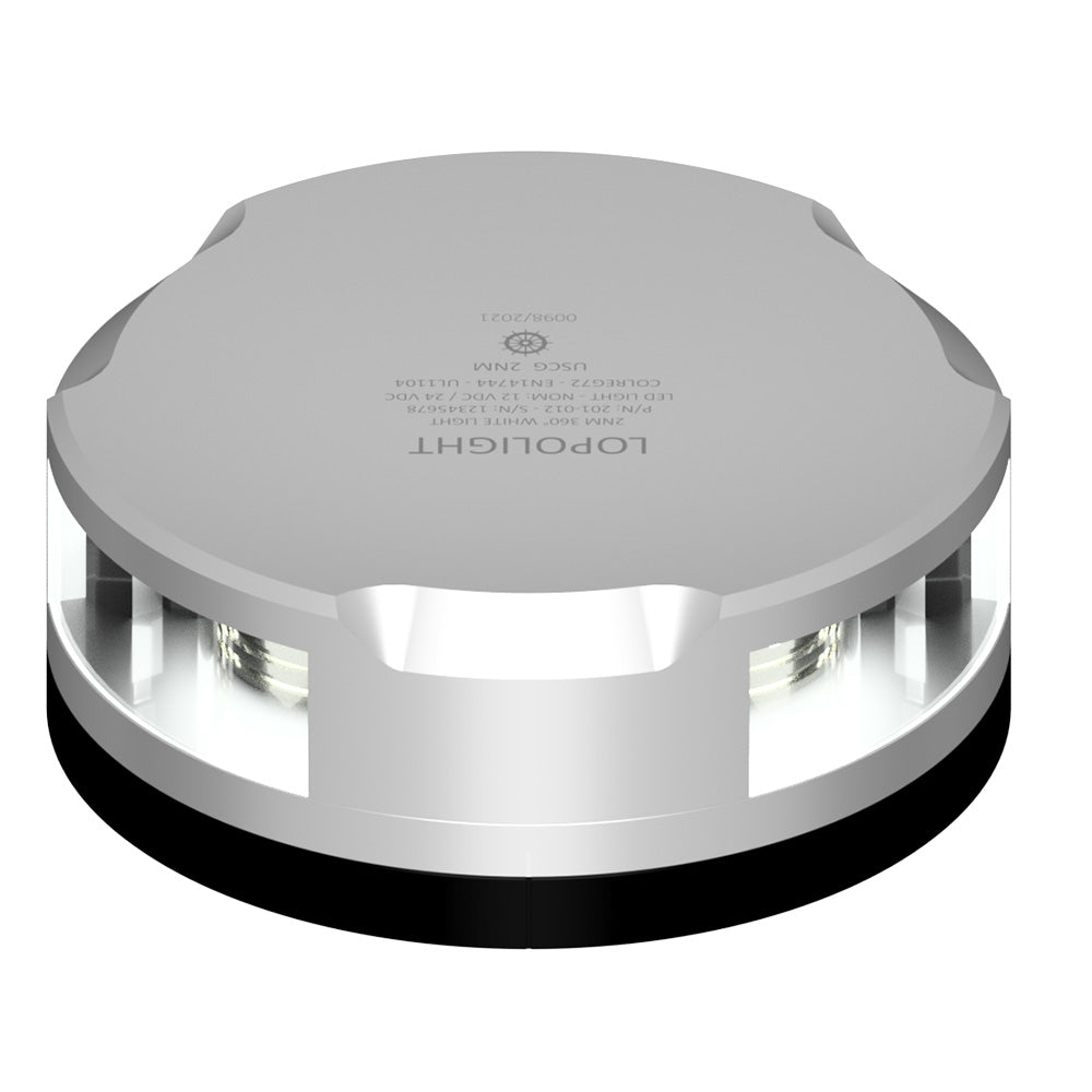 Lopolight 360-Degree Anchor Light w/Strobe - 2NM - Silver Housing w/FB Base — marine navigation lights