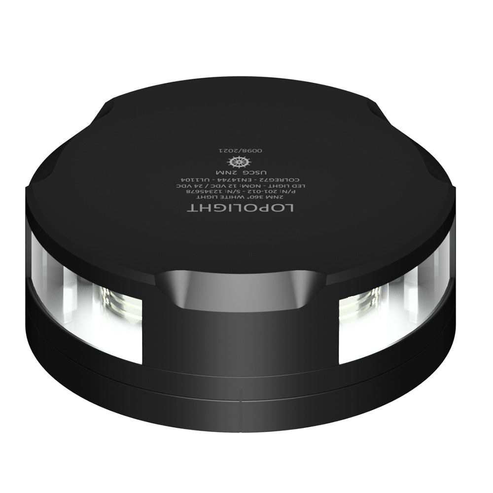 Lopolight 360-Degree Anchor Light w/Strobe - 2NM - Black Housing w/FB Base — marine navigation lights