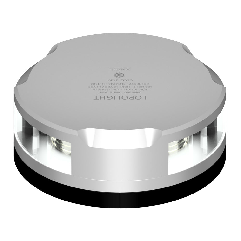 Lopolight Masthead/360-Degree Light - 2NM - Silver Housing w/FB Base — marine navigation lights