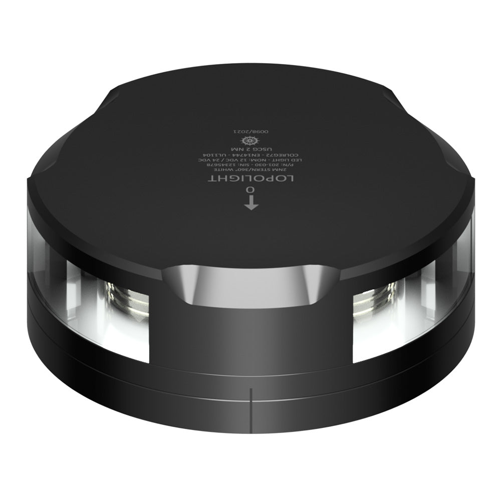 Lopolight 360-Degree Stern Light - 2NM - Black Housing w/FB Base — marine navigation lights