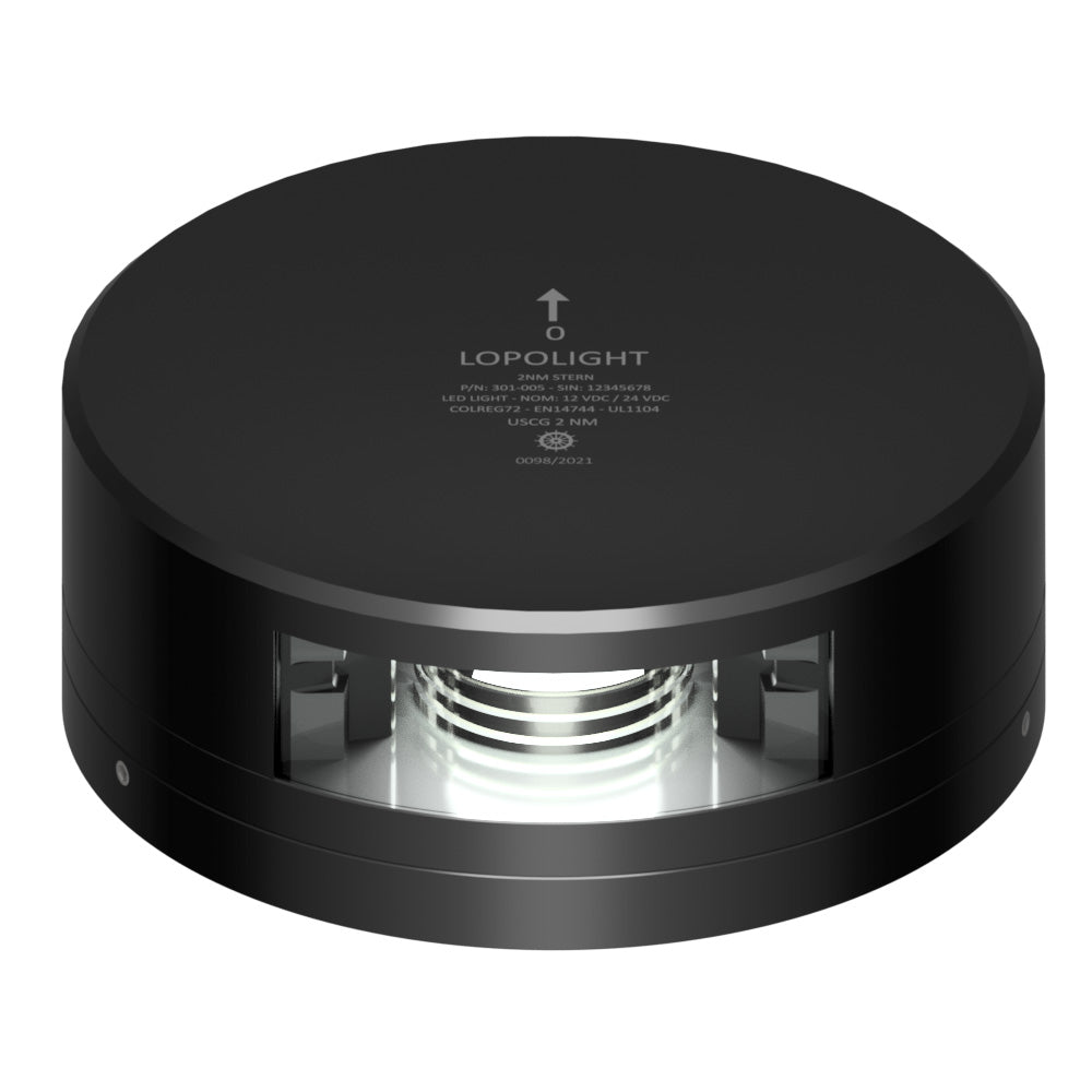 Lopolight Stern Light - 2NM - Black Housing w/FB Base — marine navigation lights