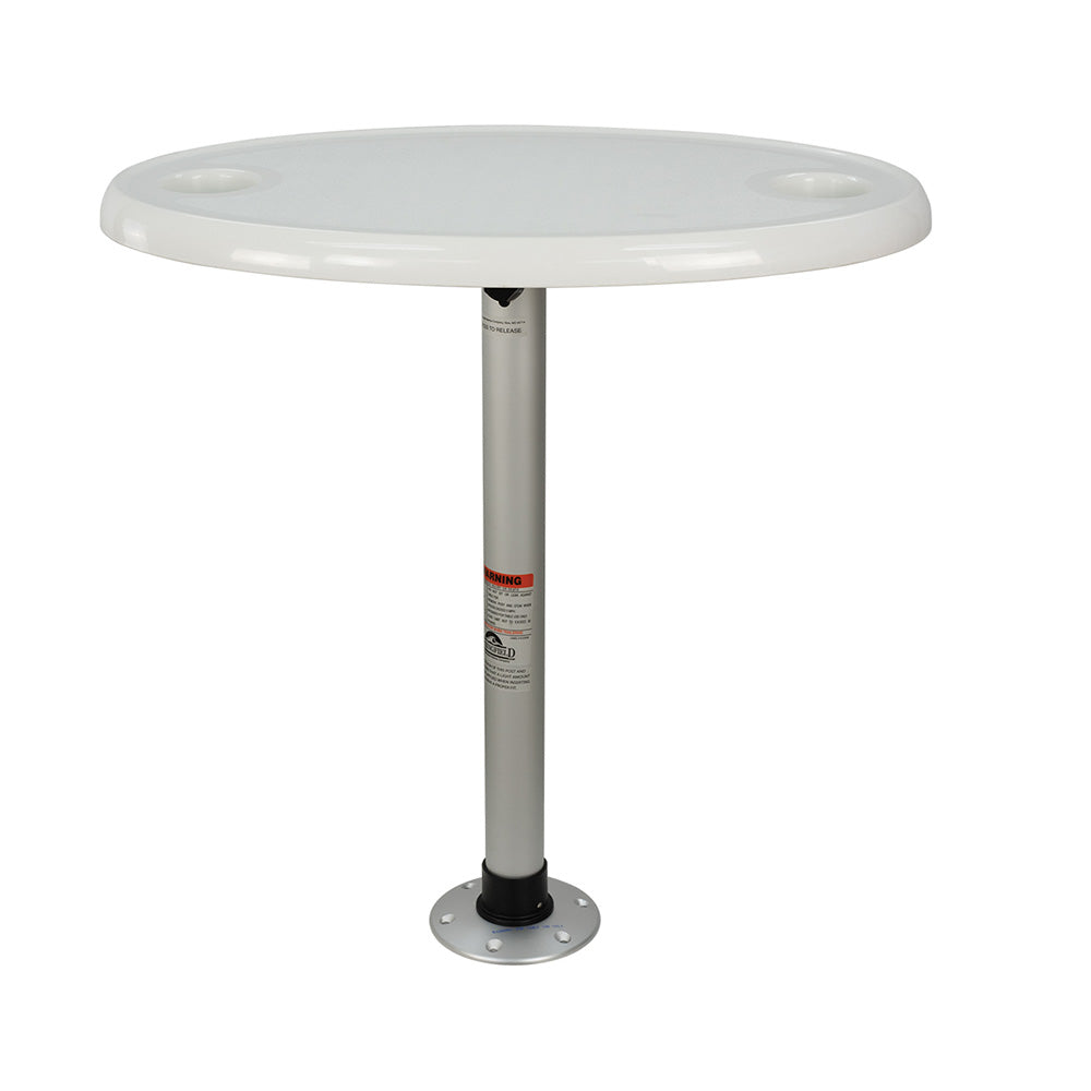 Springfield Marine Springfield Thread-Lock™ Electrified Oval Table Package w/LED Lights & USB Ports — marine seating