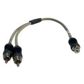 Marine Audio Adapter RCA Twisted Pair Y Adapter - 1 Female to 2 Male — marine rca cables