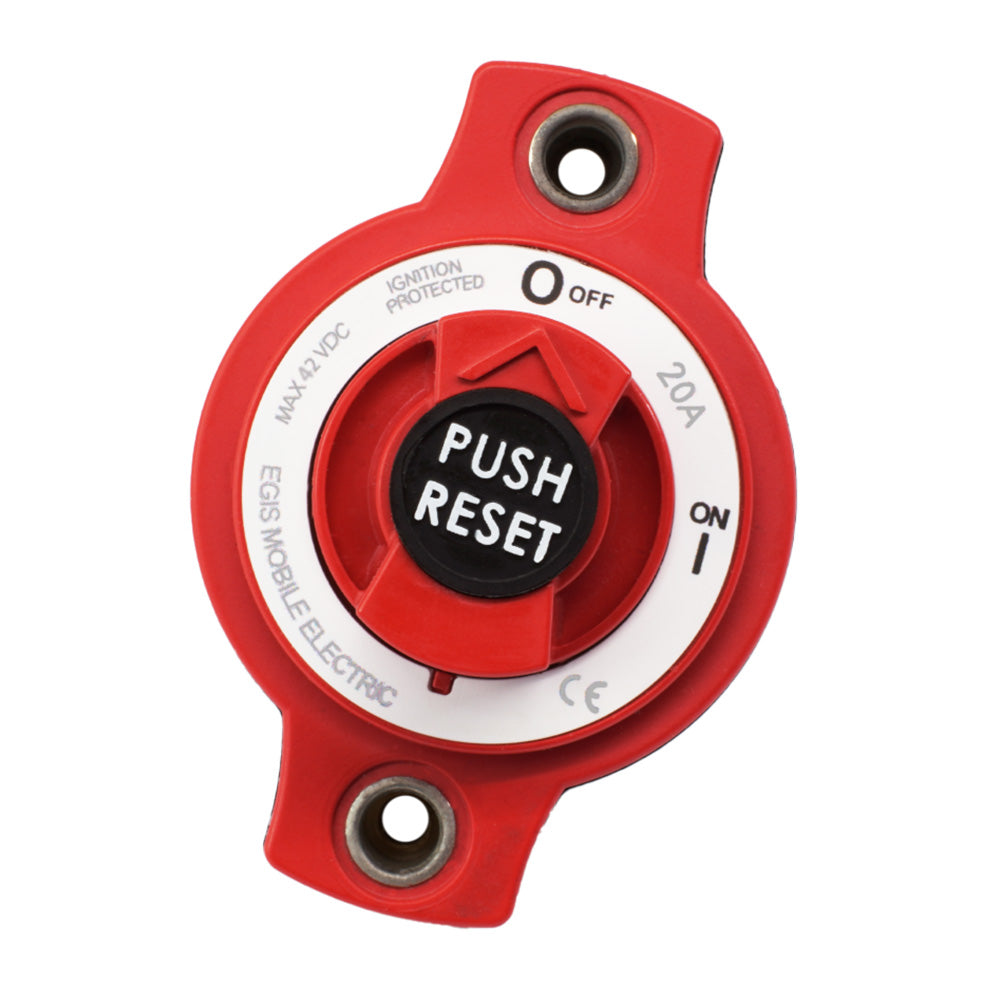 Egis Mobile Electric Egis 20A Panel Mount Mini Circuit Breaker — marine circuit breakers