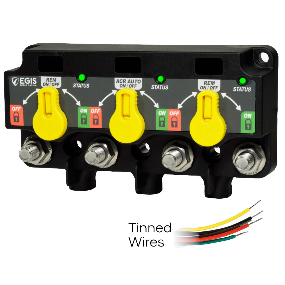 Egis Mobile Electric Egis XD Series Triple Flex 2 Relay-ACR-Relay w/Knobs & Tinned Wires — marine accessories