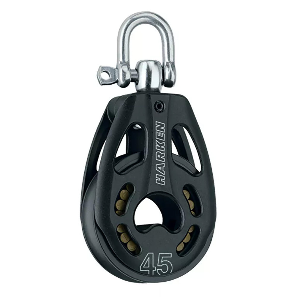 Harken 45mm Aluminum Black Magic Air Block w/Swivel — marine blocks
