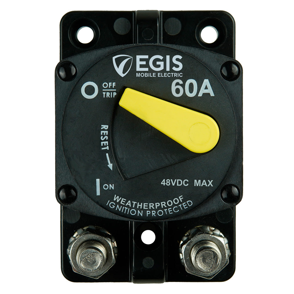 Egis Mobile Electric Egis 60A Surface Mount 87 Series Circuit Breaker — marine circuit breakers