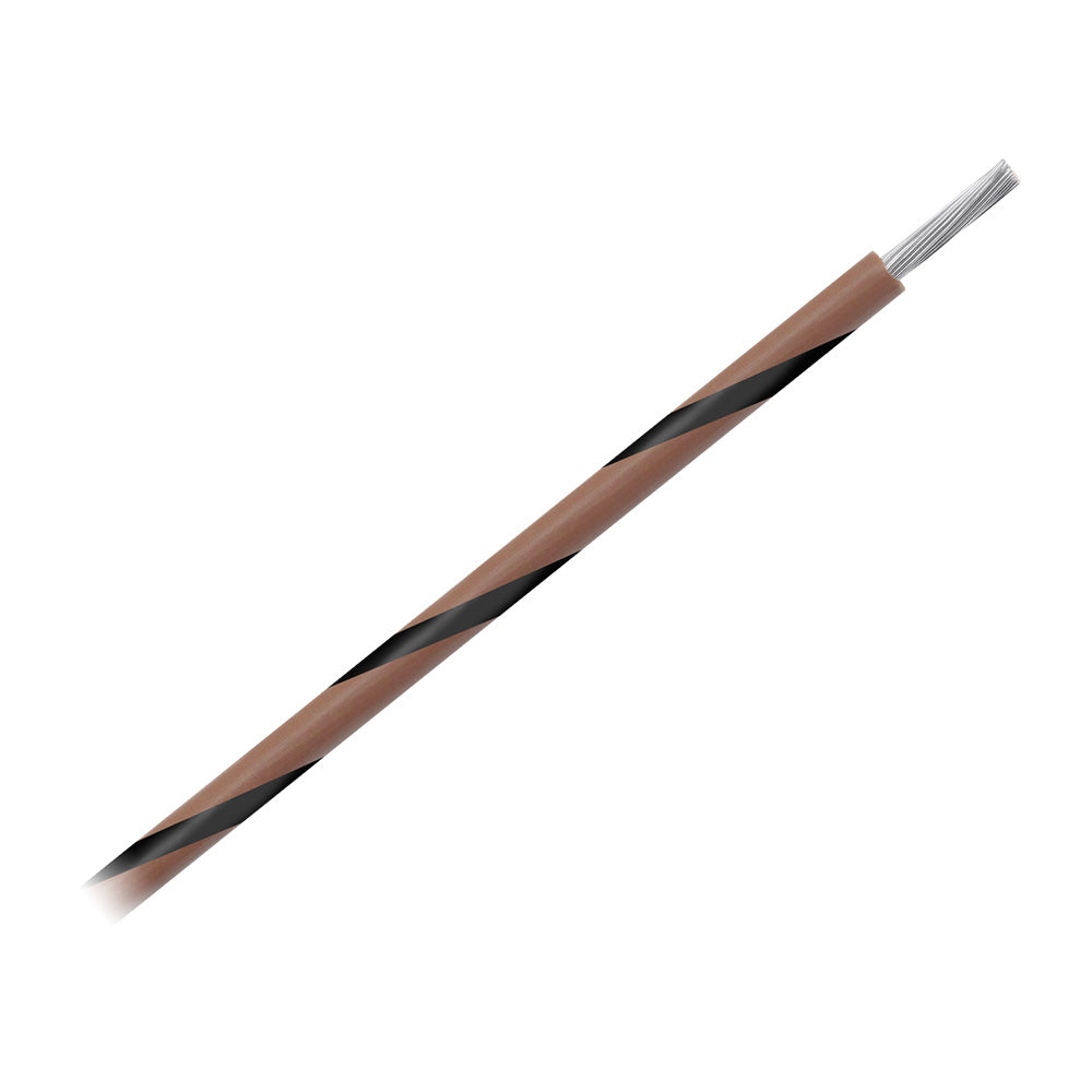 Pacer 14 AWG Gauge Striped Marine Wire 1000' Spool - Brown w/Black Stripe — marine wire